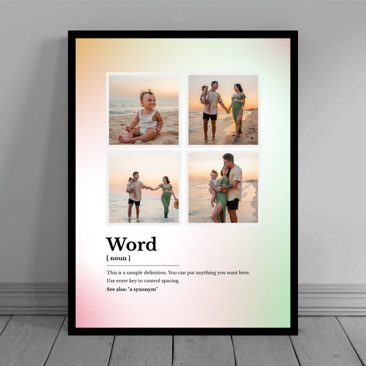 Original Custom Definition Collage Poster Print