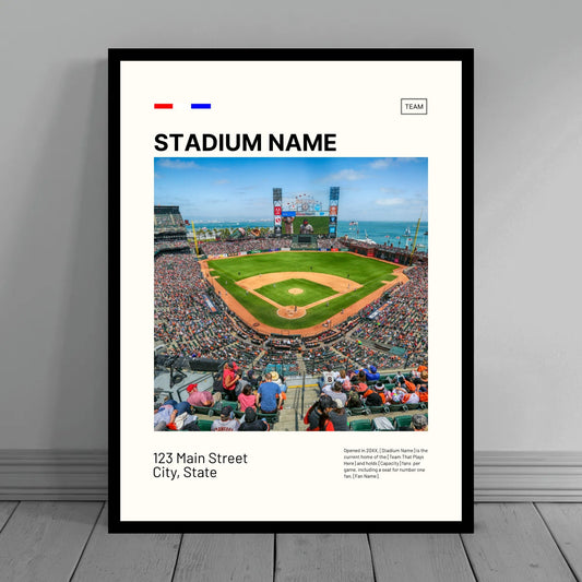 Original Custom Sports Stadium Poster Print