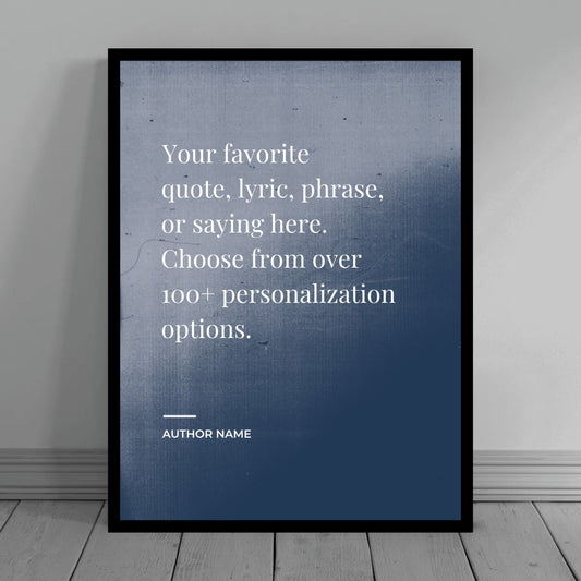 Original Custom Modern Quote Poster Print