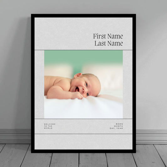 Original Custom Birth Memory Poster Print